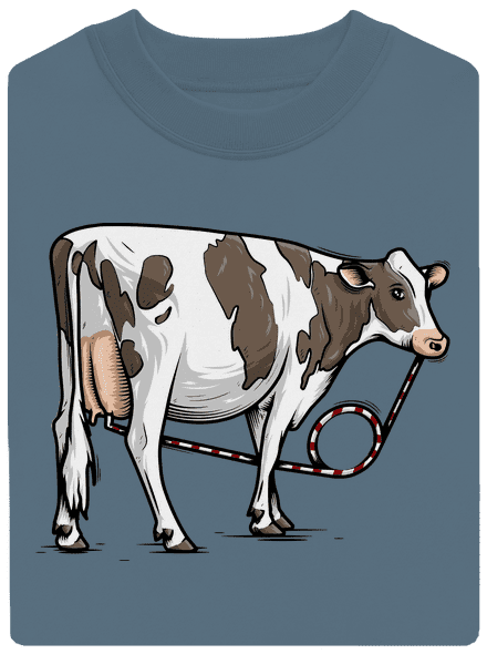 Cow drink unisex mikina bez kapucne Nordic Blue