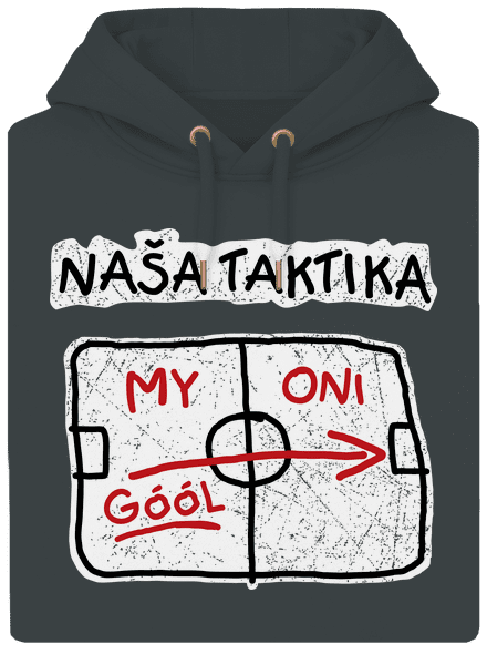 Naša taktika unisex mikina premium Charcoal