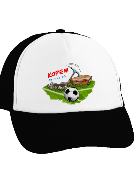 Kopem za svoj tím šiltovka truckerka Black cap