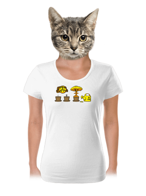 Atom bloom dámske tričko White