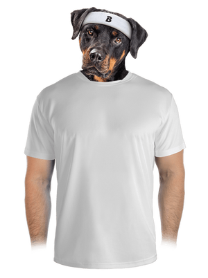 Bez potlače pánske športové tričko White