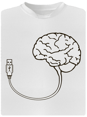 USB mozog detské športové tričko White