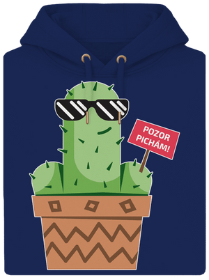 Pozor pichám unisex mikina premium Navy