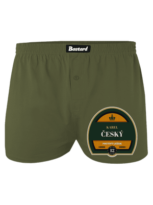 Pivná etiketa pánske trenky Khaki