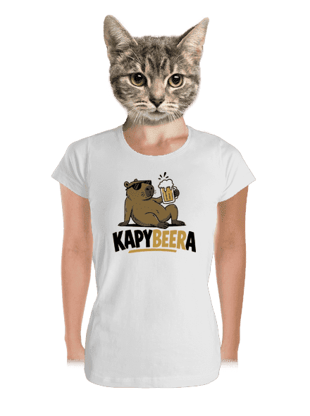 Kapybeera dámske tričko prémium White