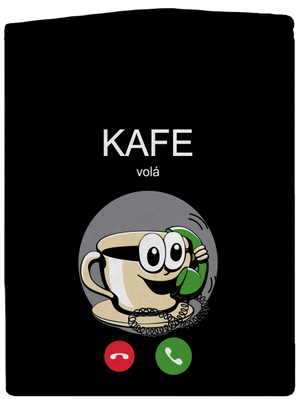 Kafe volá pánska mikina na zips Black