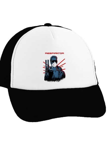 Respirátor šiltovka truckerka Black cap