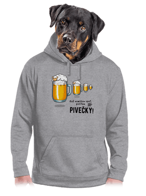 Pivečka pánska mikina klokanka Light Melange