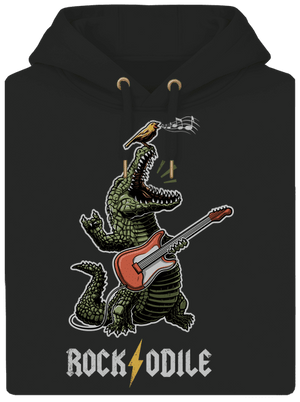 Rockodile unisex mikina premium Dark Black