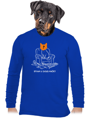 Bývam u svojej mačky pánske dlhý rukáv Royal Blue