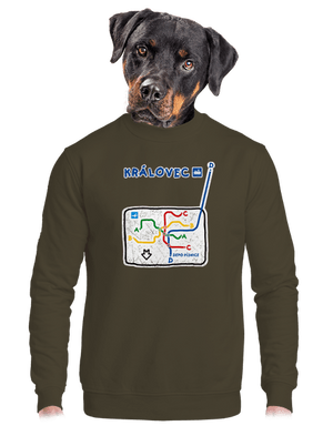 Metro Královec unisex mikina bez kapucne Urban Khaki