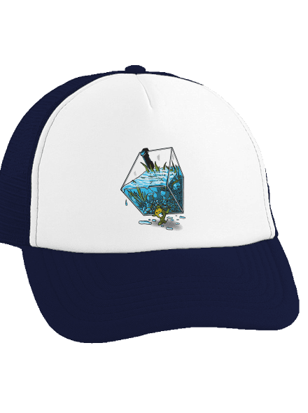Migrujúca rybka šiltovka truckerka French Navy cap