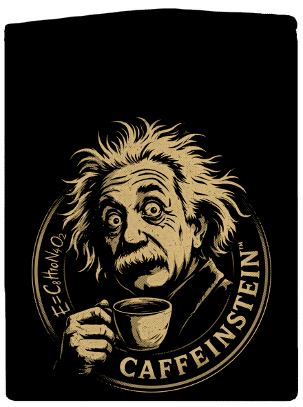 Caffeinstein pánska mikina na zips Black