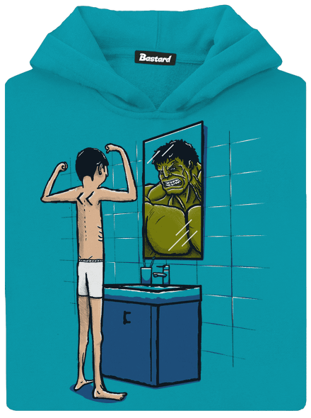 Hulk detská mikina klokanka Hawaiian Blue