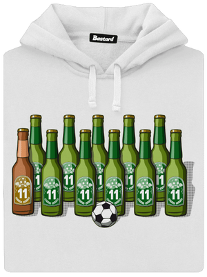 Futbalová jedenástka dámska mikina klokanka White