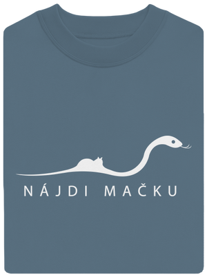 Nájdi mačku unisex mikina bez kapucne Nordic Blue