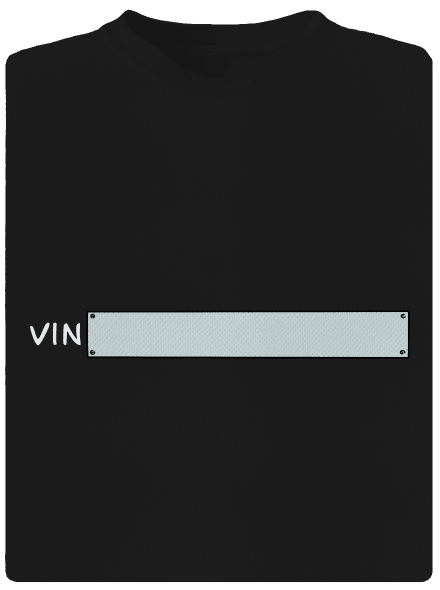 Osobný VIN kód detské športové tričko Black
