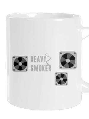 Heavy smoker veľký hrnček White