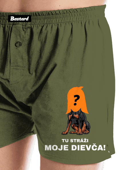 Tu strážim ja pánske trenky Khaki