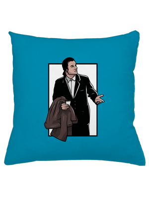 Zmatený Travolta vankúš Blue Turquoise