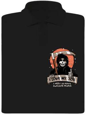I love my job pánska polokošeľa Black