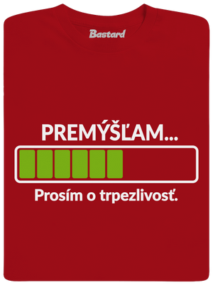 Premýšľam pánske tričko Red
