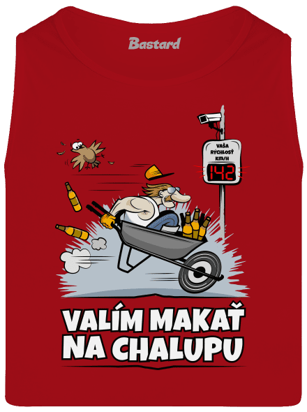 Valím na chalupu pánske tielko Red