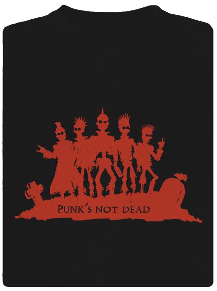 Punks Not Dead pánske športové tričko Black