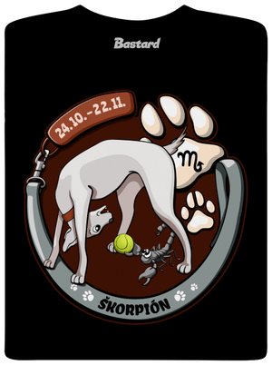 Psí horoskop: Škorpión pánske tričko Black