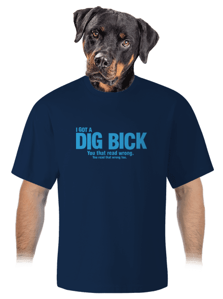 Dig bick unisex tričko oversized Midnight Blue