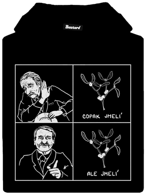 Cimrman: Copak jmelí dámska mikina klokanka Black