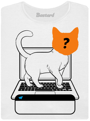 Mačka na klávesnici dámske tričko White