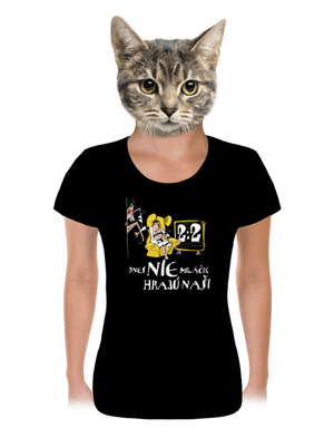 Hrajú naši dámske tričko Black