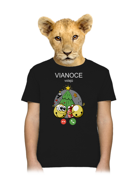 Vianoce volajú detské tričko Black