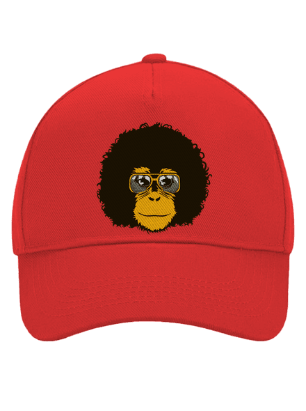 Retro opičiak šiltovka baseballka Classic Red