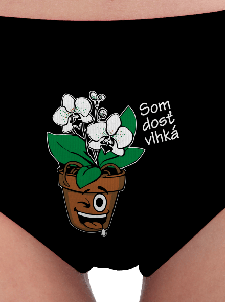 Orchidea a rozprašovač dámske nohavičky Black