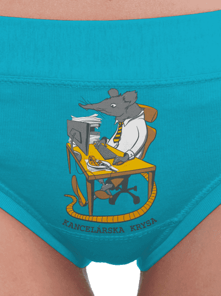 Kancelárska krysa dámske nohavičky Turquoise