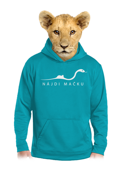 Nájdi mačku detská mikina klokanka Hawaiian Blue