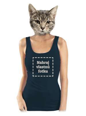 Vlastná potlač dámske tielko klasické Navy