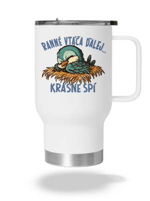 Ranné vtáča spí termohrnček White