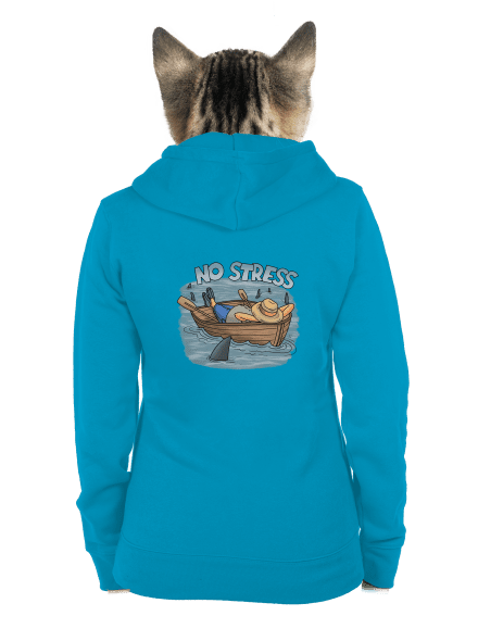No stress dámska mikina na zips Blue Atol