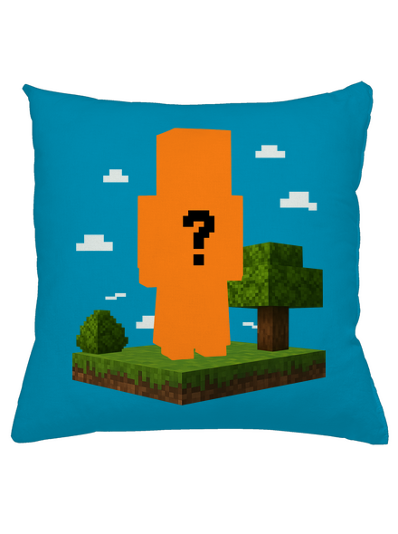 Minecraft z vlastnej fotky vankúš Blue Turquoise