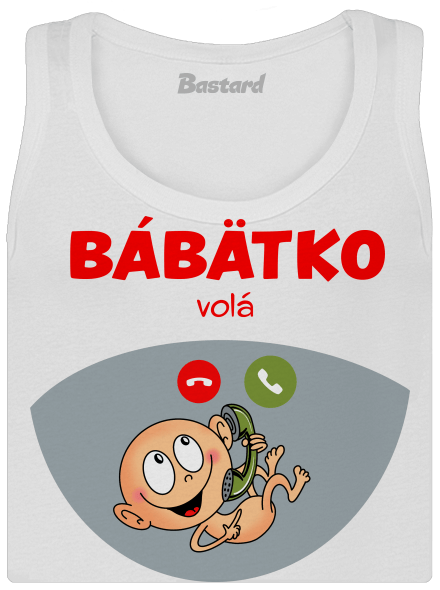 Bábätko volá dámske tielko klasické White