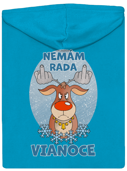 Nemám rád Vianoce dámska mikina na zips Blue Atol