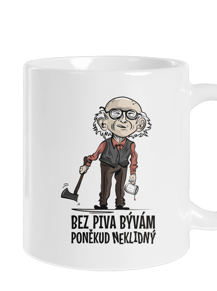 Neklidný bez piva klasický hrnček White