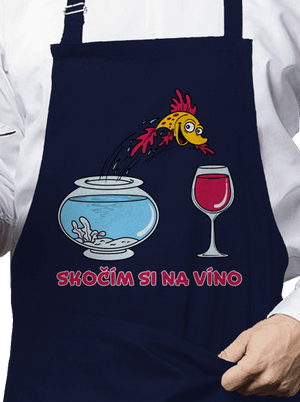 Skočím si na víno zástera Navy