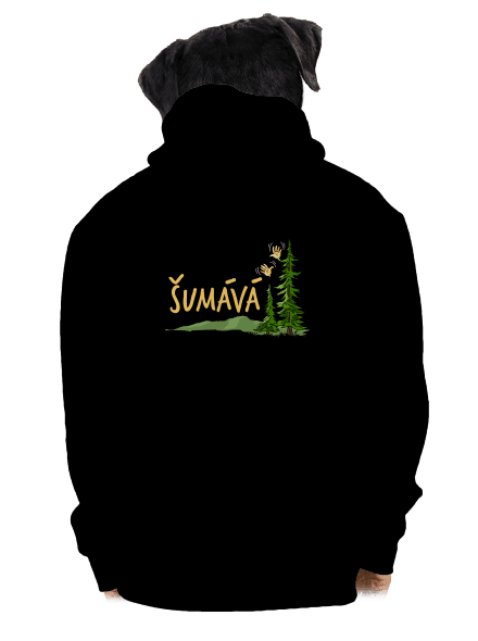 Šumává pánska mikina na zips Black