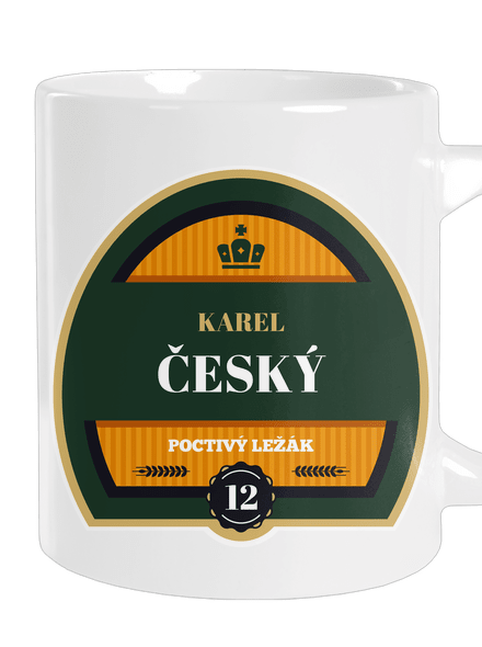Pivná etiketa veľký hrnček White
