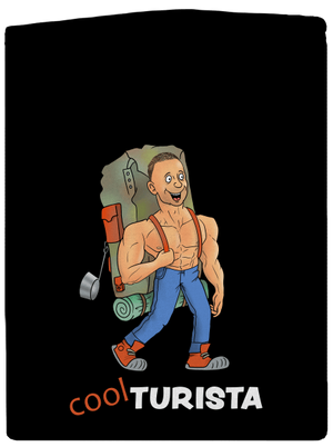 Cool turista pánska mikina na zips Black