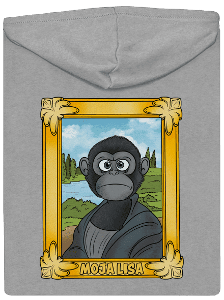 Moja Lisa pánska mikina na zips Light Melange